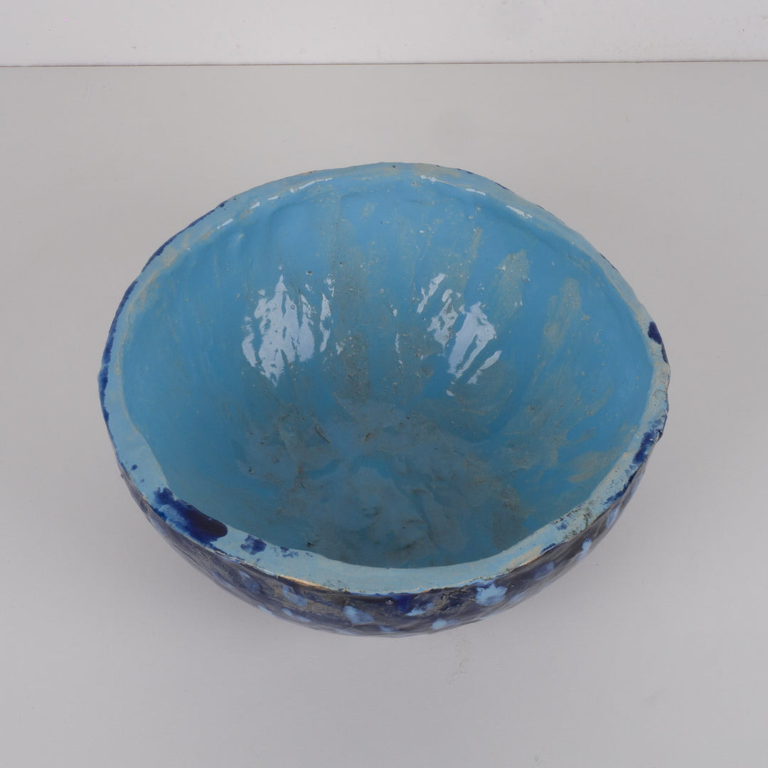 Diepblauwe Handgemaakte Keramische Schaal – Jan Deceuninck | Uniek Atelierstuk