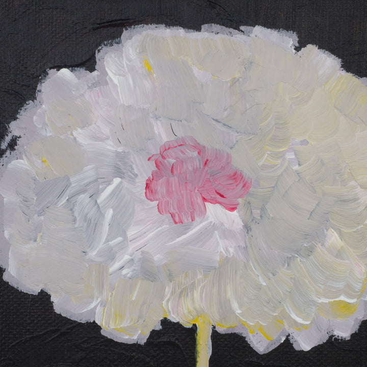 Schilderij 'Witte Bloei in de Stilte' – JP Terryn (18,5 x 24 cm)