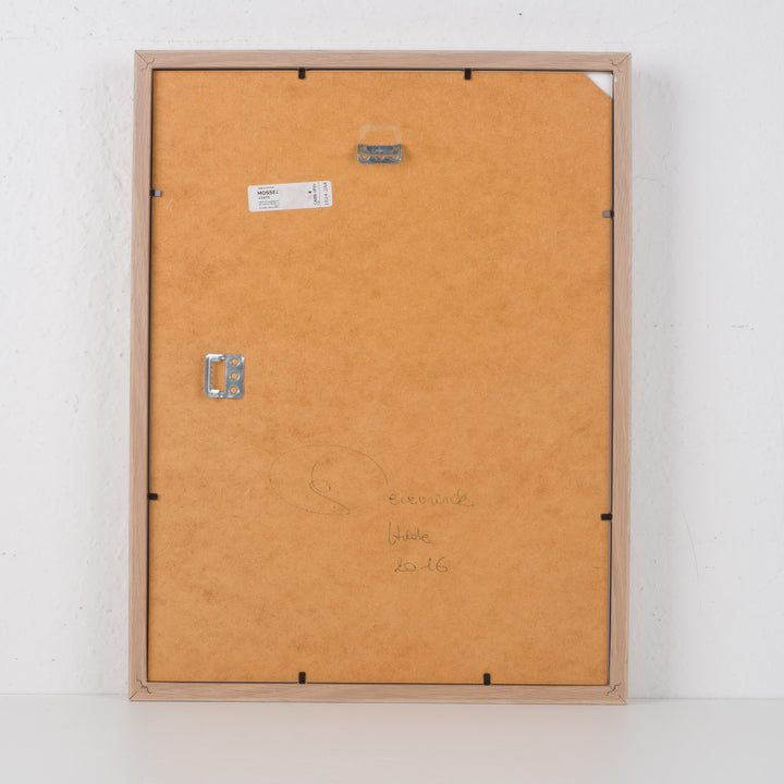 Hedendaags rood gelaagd schilderij op Mica – Hilde Deceuninck