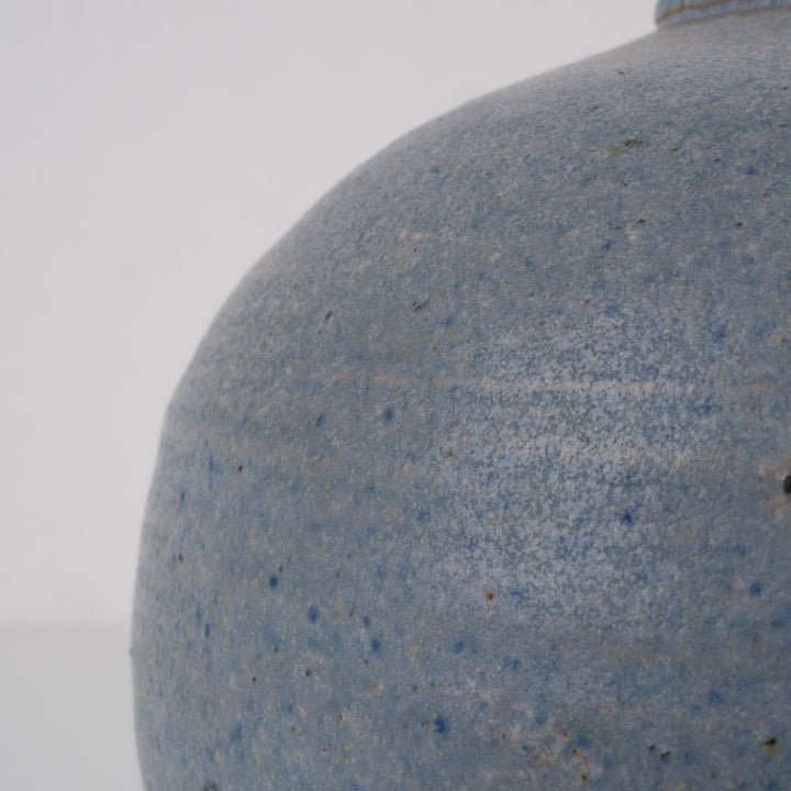 Small light blue ceramic vase – Japanese style – 12×12×11 cm