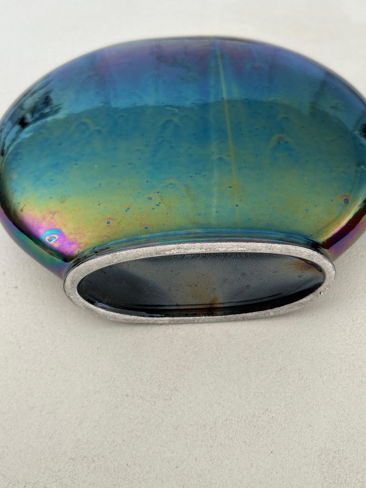Vaas smal paars klein – iriserende regenboogglans / 23 x 4 x 22 cm