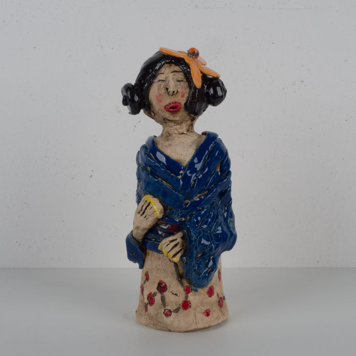 Keramisch Beeld Japanse Vrouw / Geisha – 14 x 12 x 32,5 cm