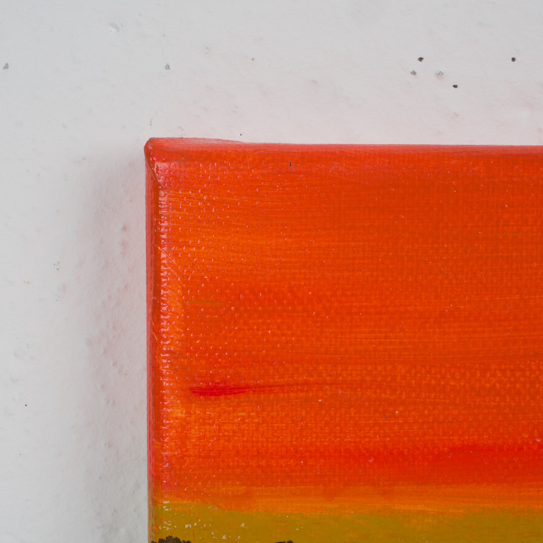 JP Terryn – Schilderij abstracte compositie in kleurbanen (18 x 24 x 1,5 cm)