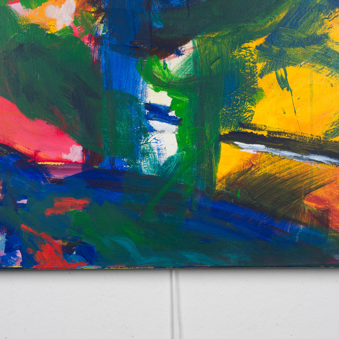 Colorful abstract painting – 100 x 100 cm – Unique and expressive