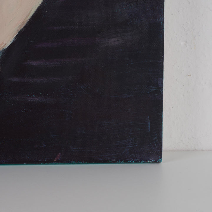 Beautiful painting of a nude woman – soft green and pink tones