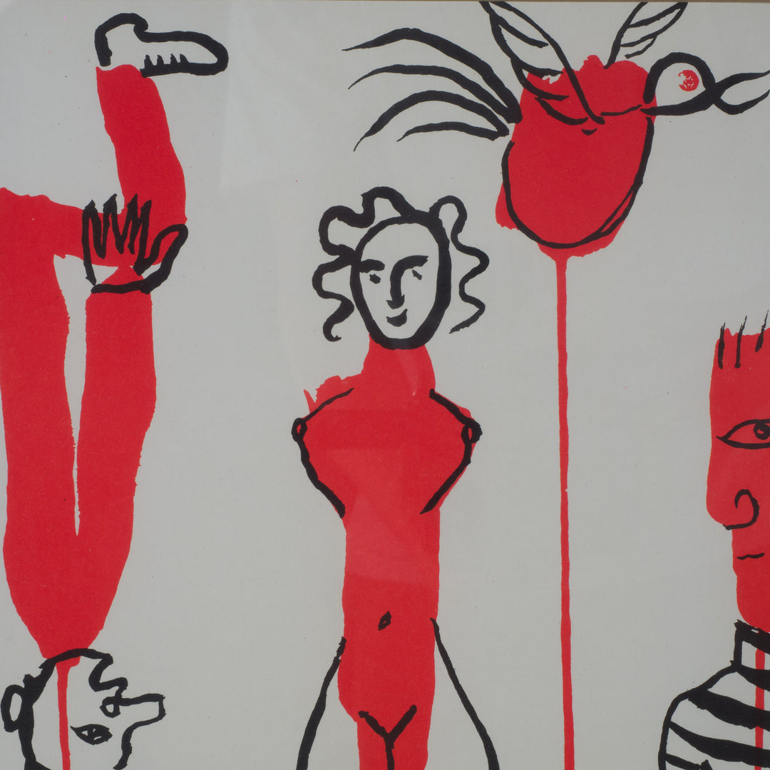 Lithografie 'Crimineel in het midden' door Alexander Calder