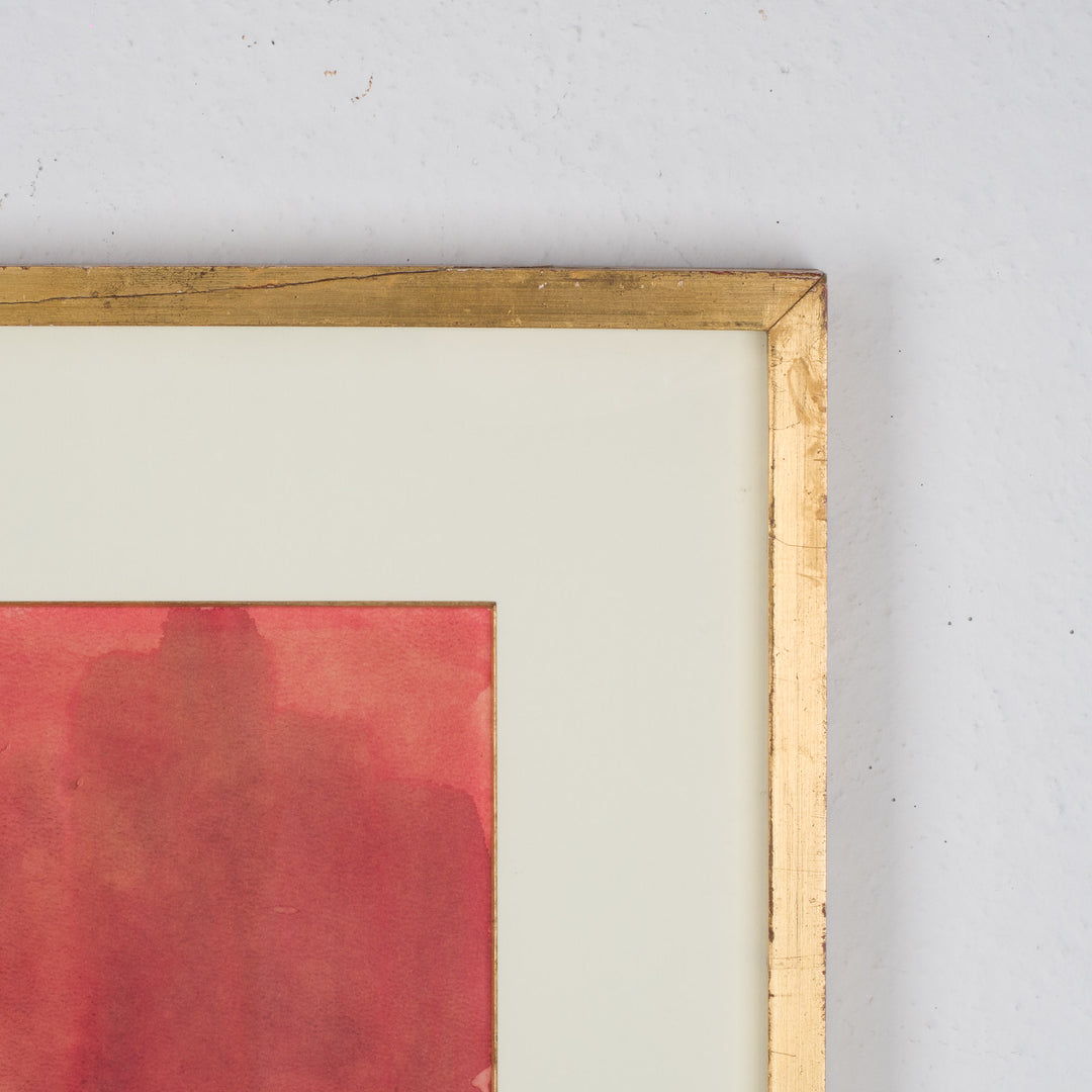 M. Gibon – Watercolor “Three People” (1970)