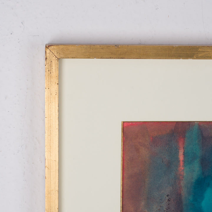 M. Gibon – Watercolor “Three People” (1970)