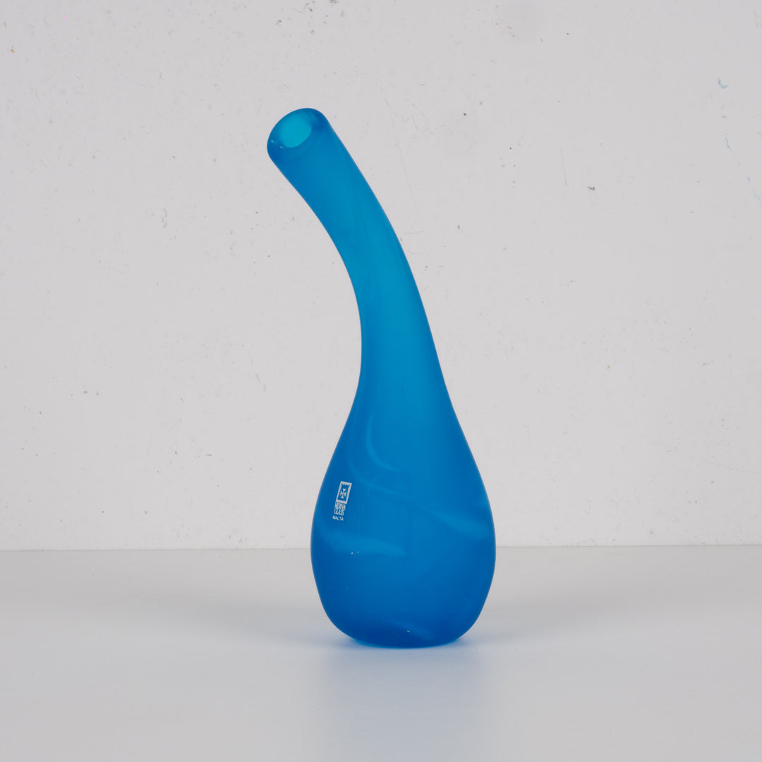 Mdina Glass – Sculptural Blue Vase