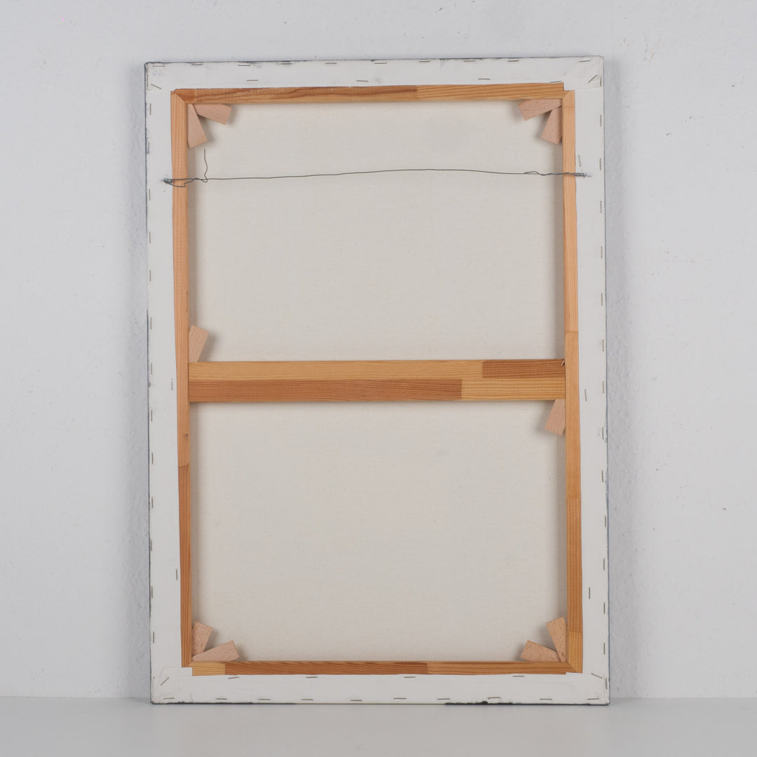 Schilderij 'Het eerste licht – een verstilde ruimte van richting en reflectie' door Monique Coppieters / 70,5 x 50,5 cm