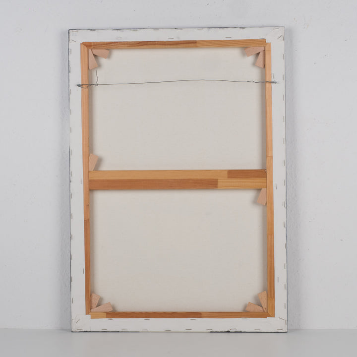 Schilderij 'Het eerste licht – een verstilde ruimte van richting en reflectie' door Monique Coppieters / 70,5 x 50,5 cm