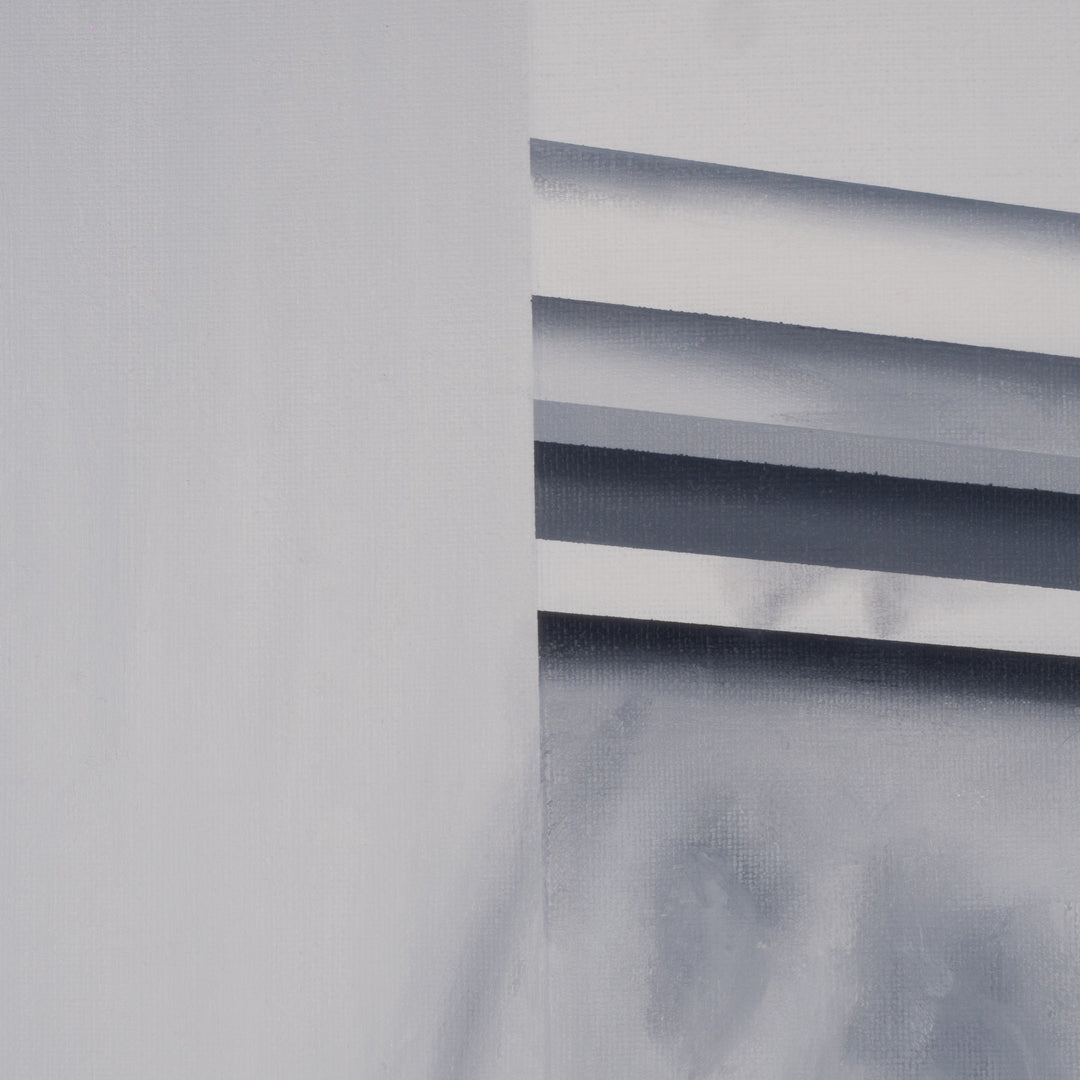 Schilderij “Architectural Silence nr. 12” – Vervagende grenzen tussen binnen en buiten | Monique Coppieters