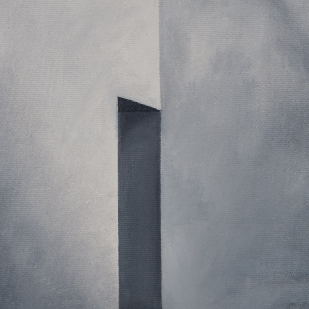 Schilderij “Architectural Silence nr. 21” – Ruimte als ervaring in verstilde lagen | grijs schilderij / 50,5x70,5x2,5cm /  - Monique Coppieters