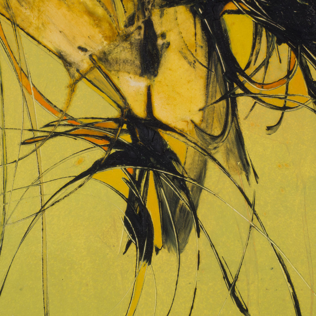 Abstract schilderij in geel – H. De Craene