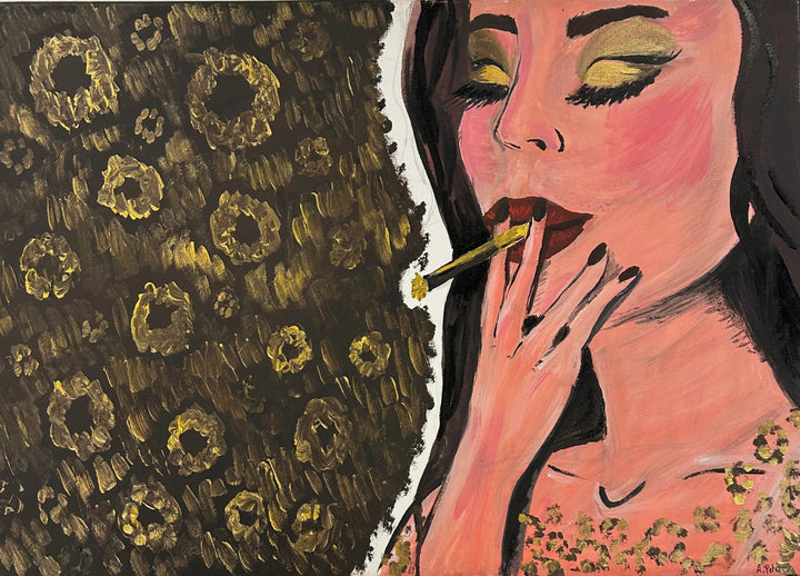 Schilderij 'Gouden Stilte' door A. Peters