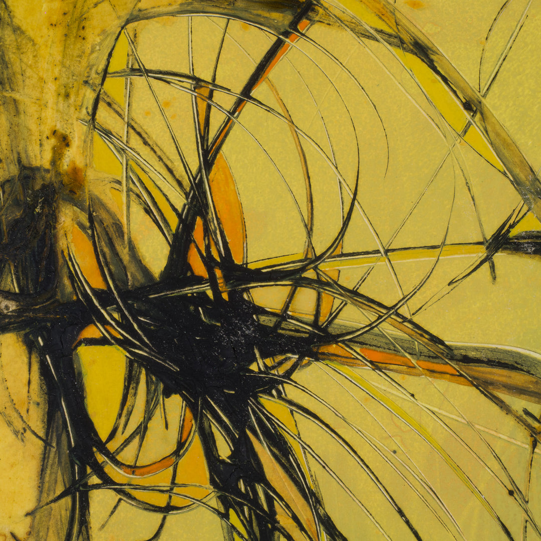 Abstract schilderij in geel – H. De Craene