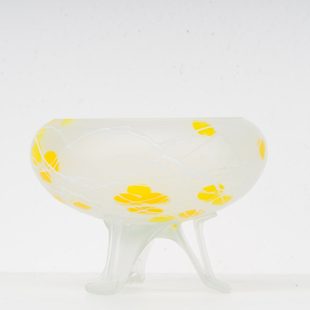 Elegant glass bowl on 3 legs – artistic and unique