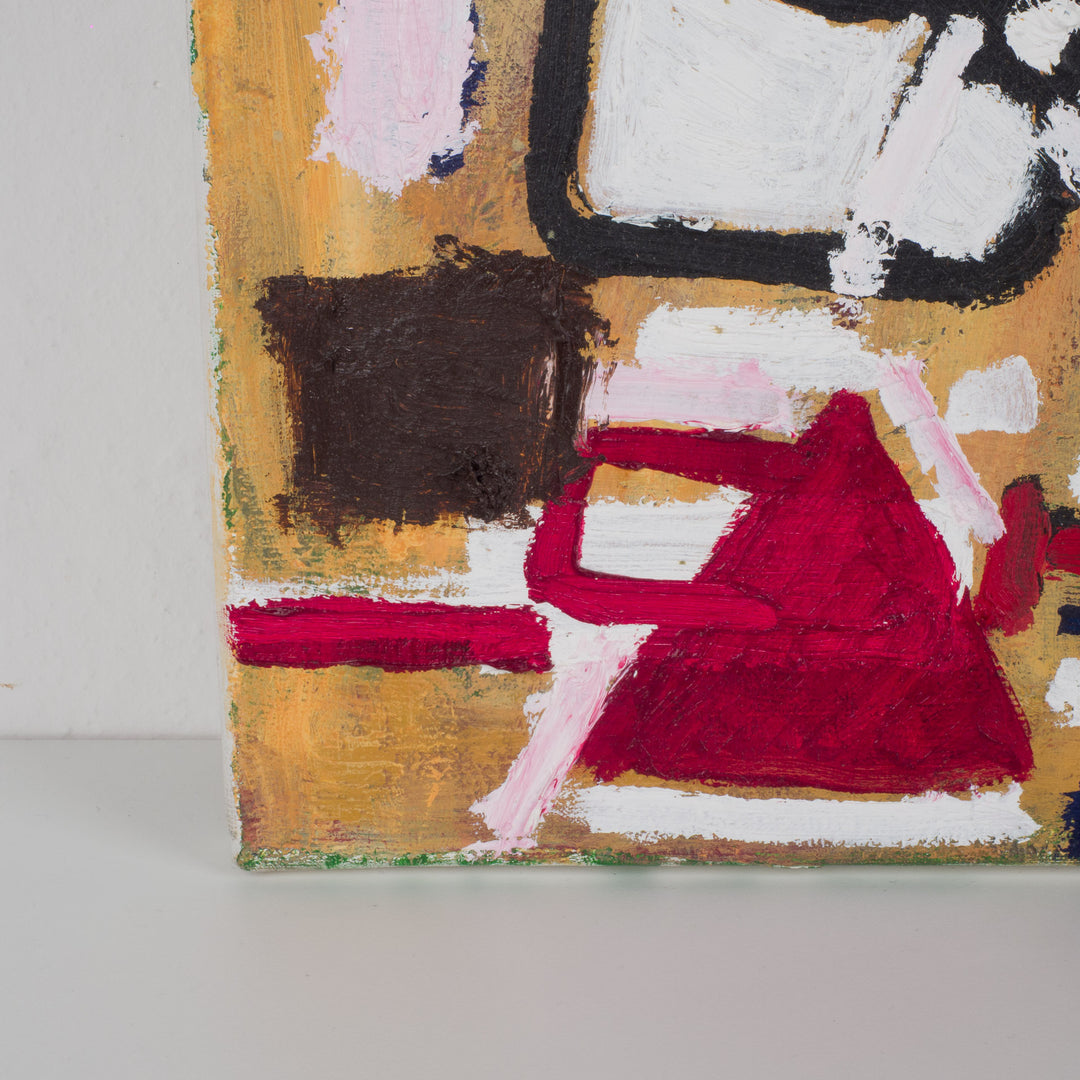 Abstract figuratief schilderij – sociaal atelier – 60 x 50 x 2 cm