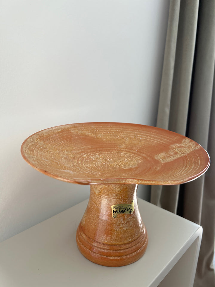 Keramische Tazza “Yves Marian” – Warm Oranje Sculptuur / 23,8 x 23,8 x 15,5 cm