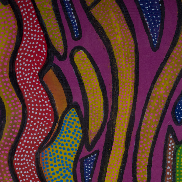 Modern colorful painting with organic shapes