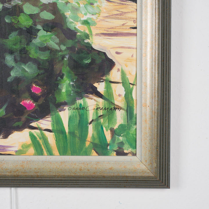 Oskar Gramann – Titled work in silvered wooden frame