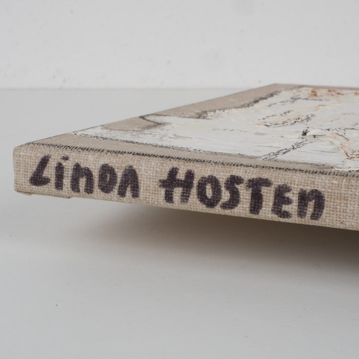 Painting structures in beige &amp; terracotta – Linda Hosten (Oostende)