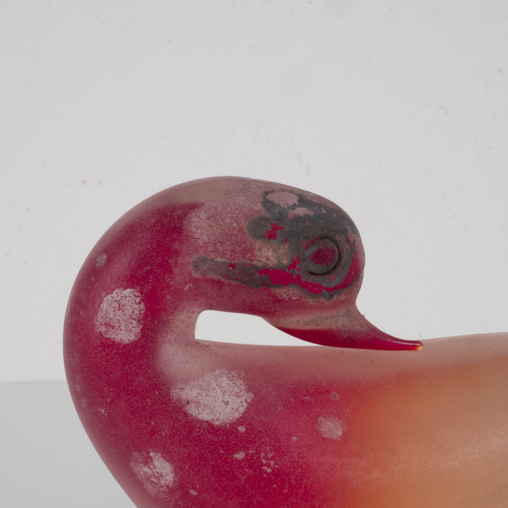 Murano vogel in bordeaux glas – Cenedese Murano