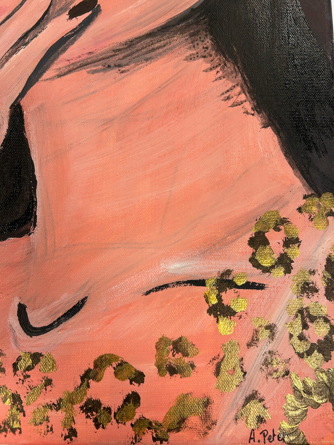 Schilderij 'Gouden Stilte' door A. Peters
