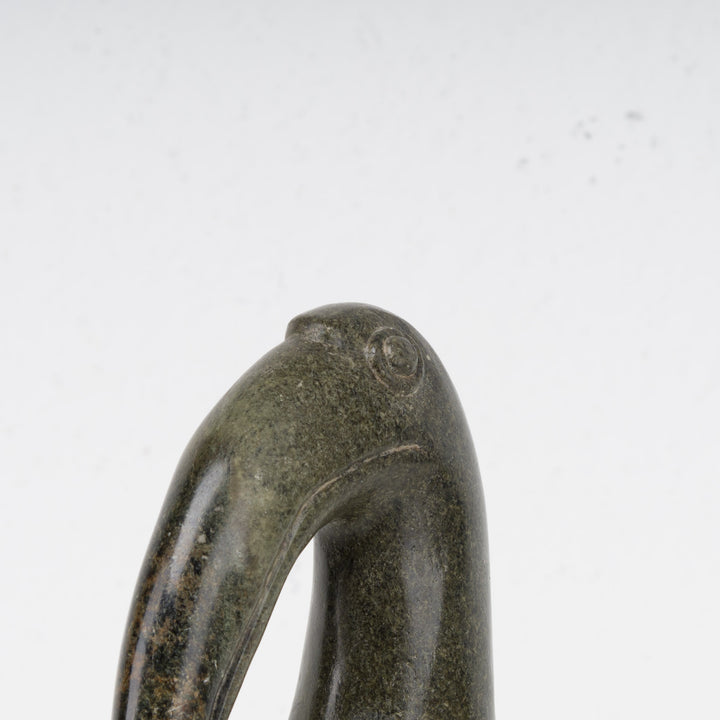 Pelican Figure in Serpentine Stone – Attributed to the Inuit Culture of the Northwest Coast (1950-1970)