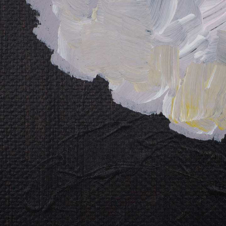 Schilderij 'Witte Bloei in de Stilte' – JP Terryn (18,5 x 24 cm)