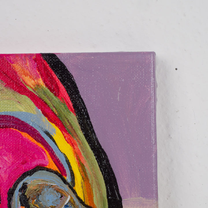 Expressieve Vrouw – Hedendaags Schilderij van JP Terryn (20,5 x 20,5 cm)