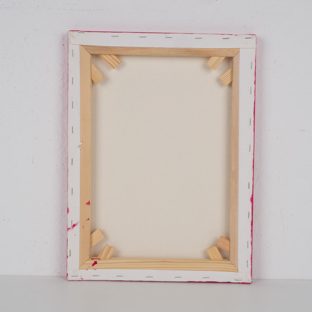 Roze schilderij van een vrouw met hoed – JP Terryn