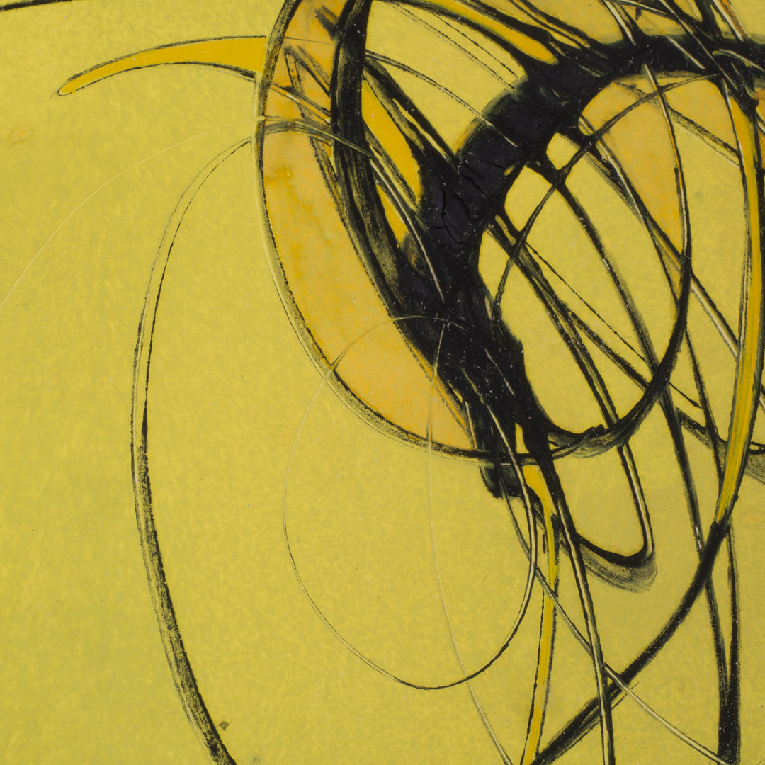 Abstract schilderij in geel – H. De Craene