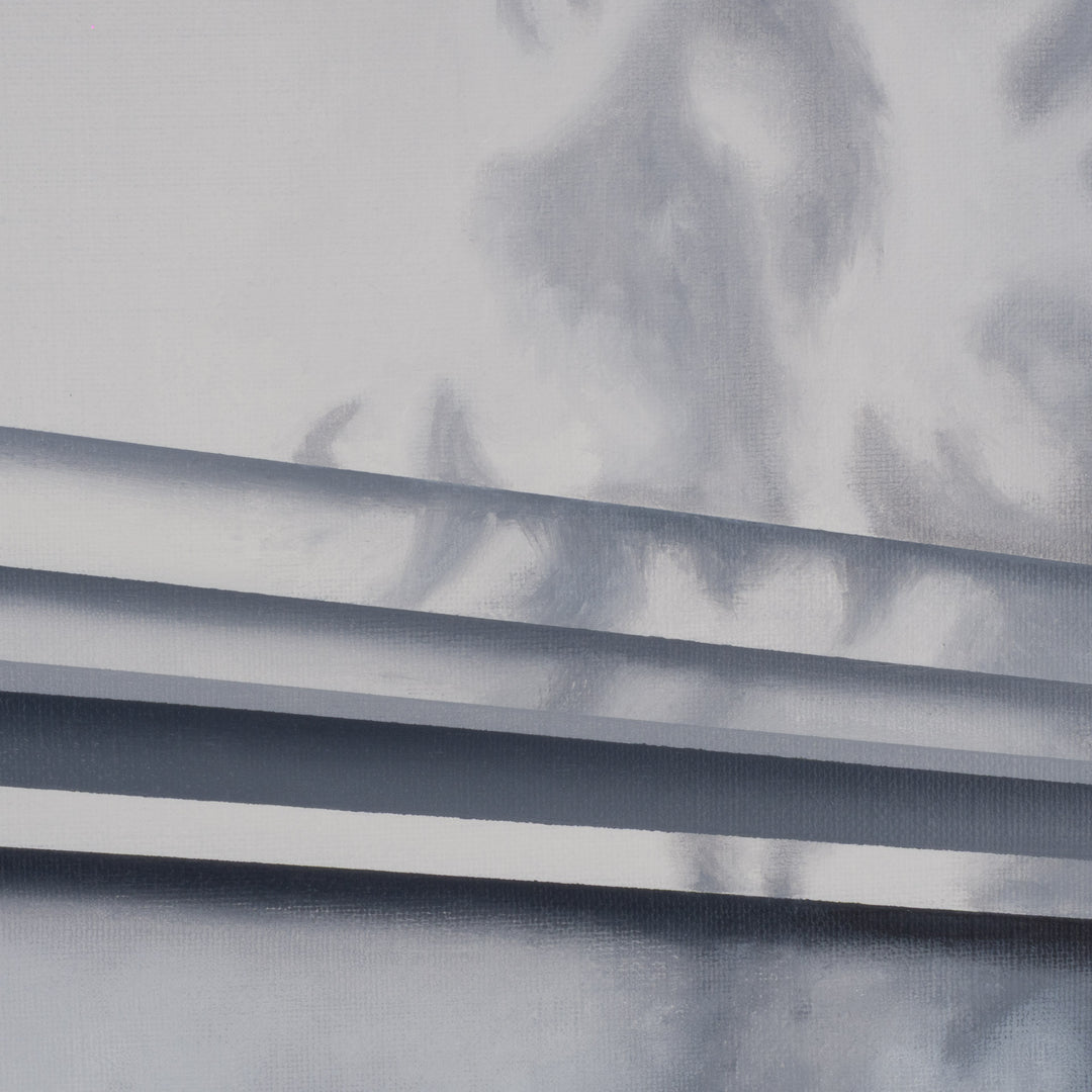 Schilderij “Architectural Silence nr. 12” – Vervagende grenzen tussen binnen en buiten | Monique Coppieters