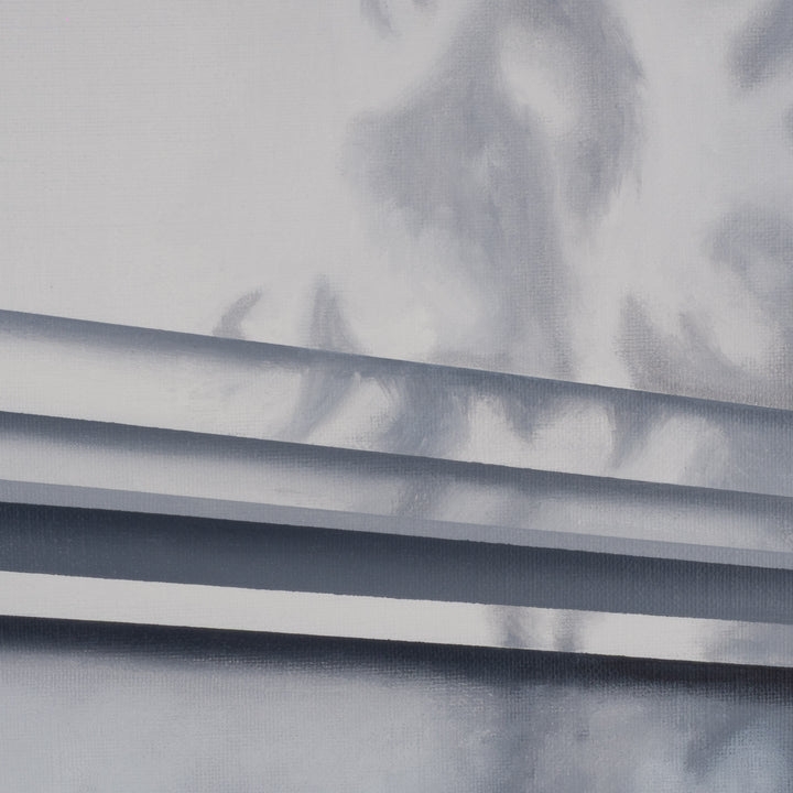 Schilderij “Architectural Silence nr. 12” – Vervagende grenzen tussen binnen en buiten | Monique Coppieters