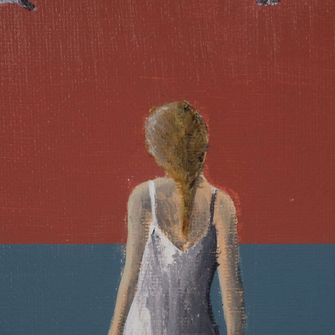 Hedendaags schilderij 'Quand la marée monte' – door Atelier S./ 29 x 29 x 3,5 cm