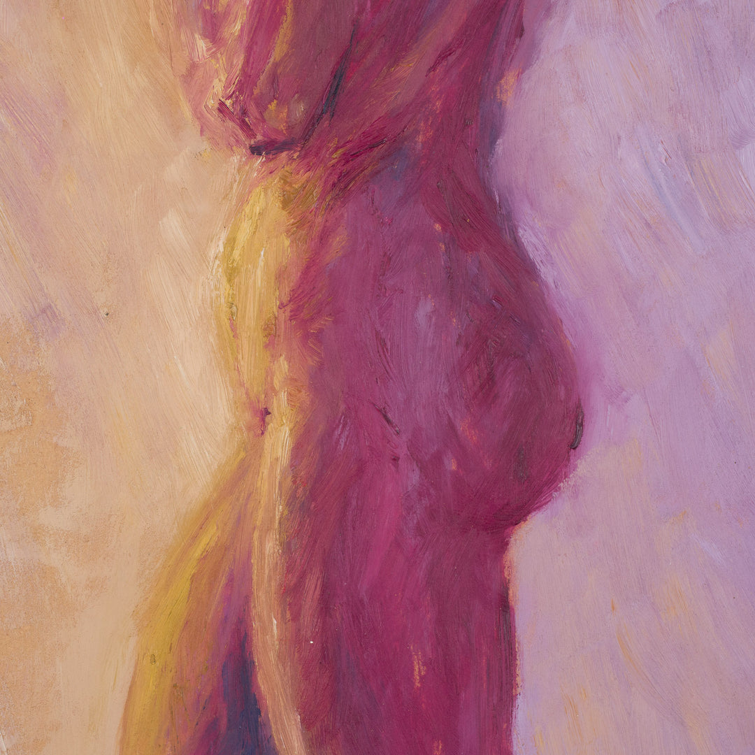 Figuratief schilderij naakt op paneel – Brita