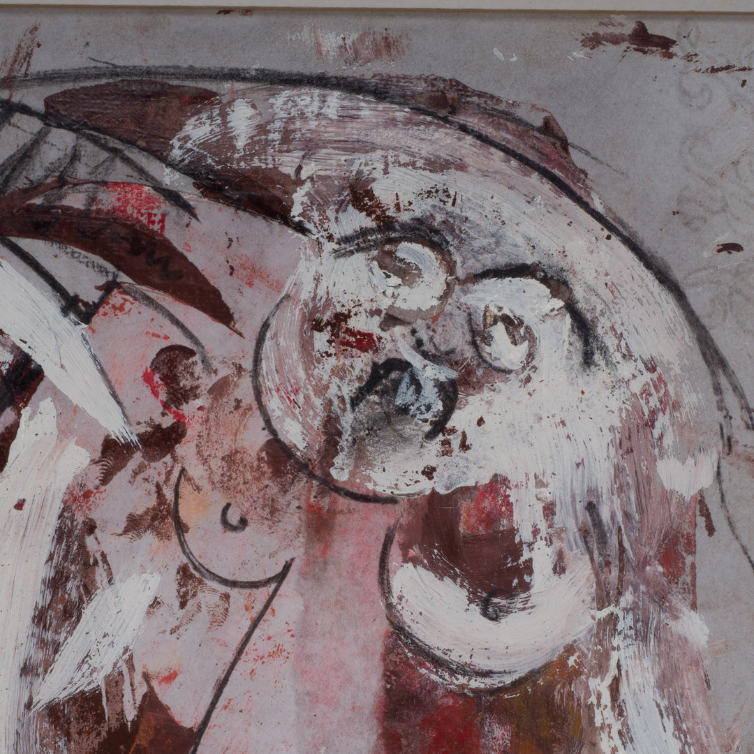 Modern abstract schilderij met personnages – Dejonckheere, 1997 – 65x65x1,5 cm