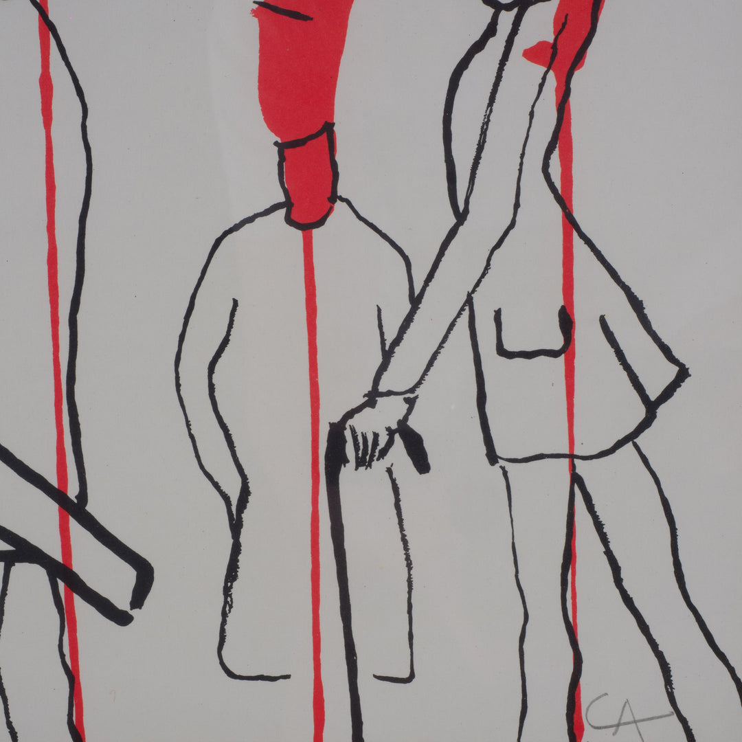 Lithografie 'Crimineel in het midden' door Alexander Calder
