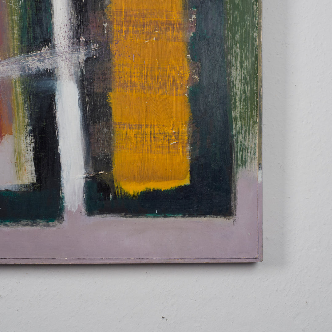 Vintage abstract schilderij – Rita Reychler (1933-2020)
