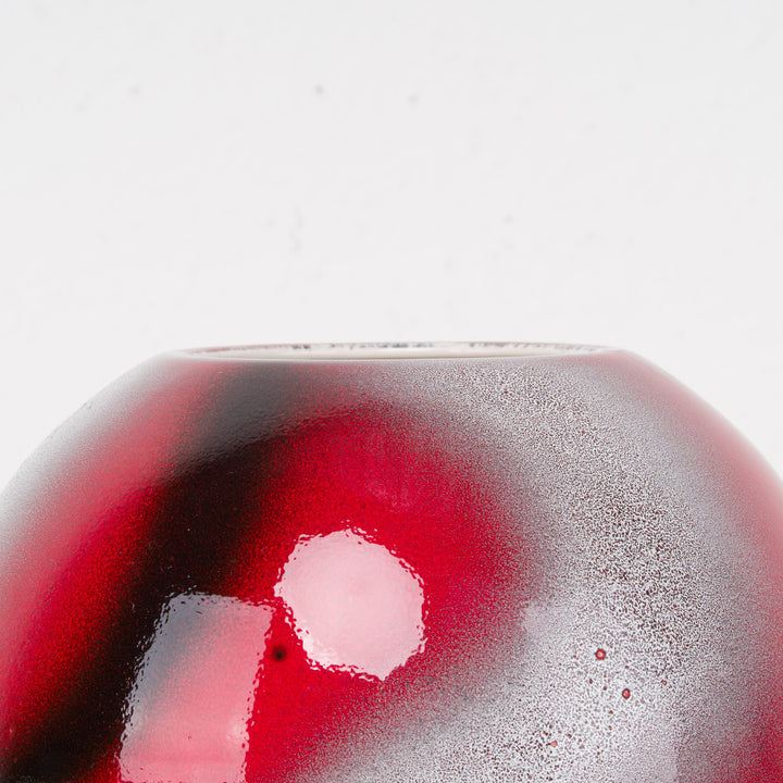 Rode vintage bolvaas – Sélémen France – nr. 9256