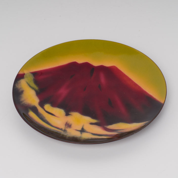 Ando Japan - plate enamel on copper - representation of the Fiji Mountain