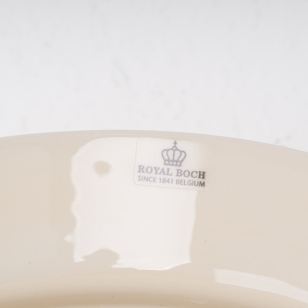 Royal Boch Siervaas in Ivoorkleurige Keramiek / 25,5x25,5x40 cm