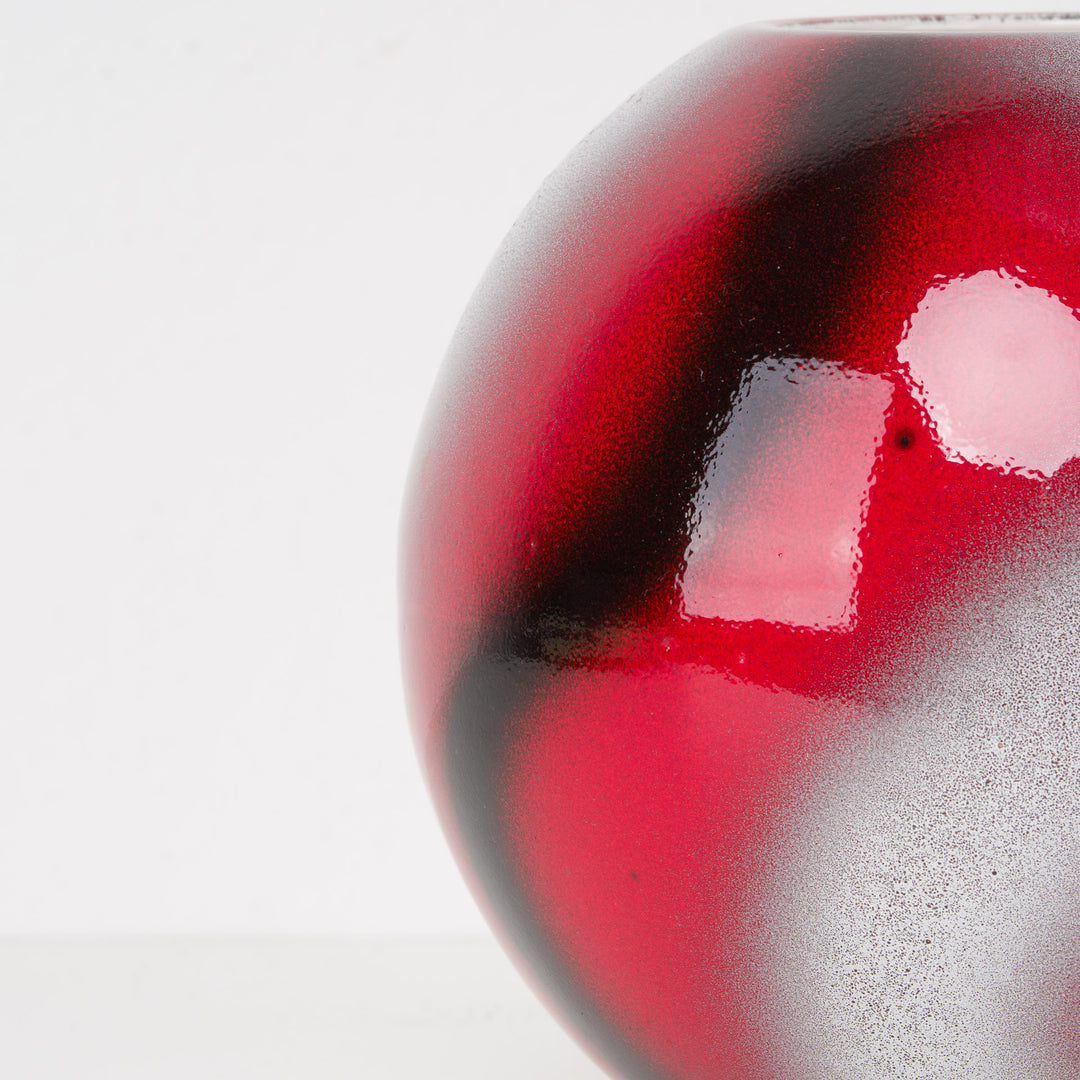 Rode vintage bolvaas – Sélémen France – nr. 9256