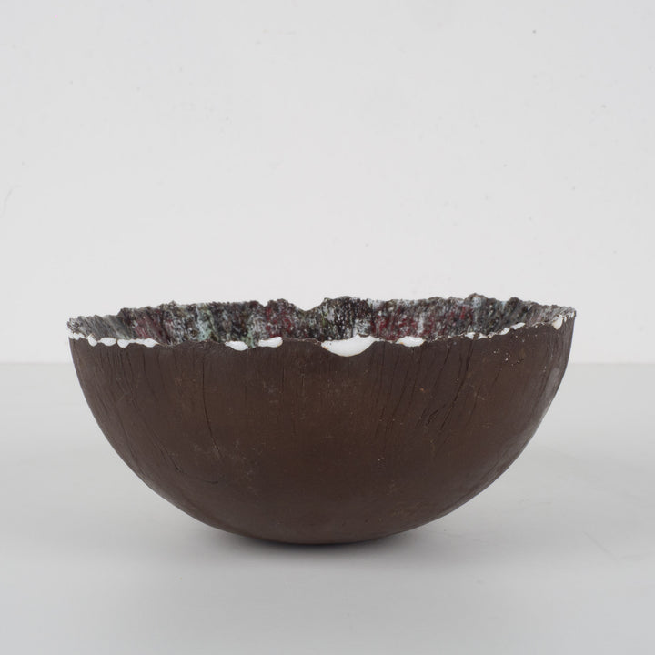 Vintage keramisch schaaltje – Fat Lava stijl – 16,5 x 16,5 x 8 cm