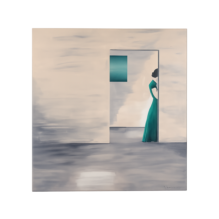 Subtiele verstilling – schilderij van Atelier S - 80x80,5cm