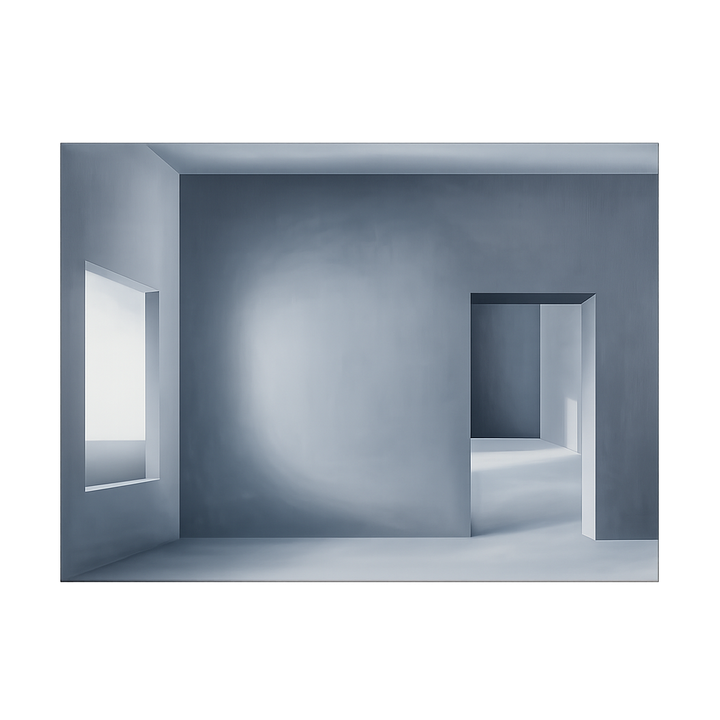 Painting “Architectural Silence 13” – Minimalist architectural art | 50.5 x 70.5 cm