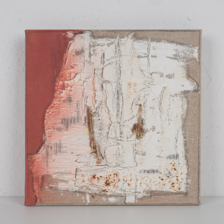 Painting structures in beige &amp; terracotta – Linda Hosten (Oostende)