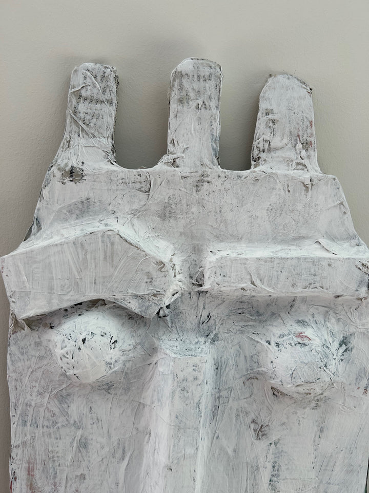 Stilte in Vorm: groot papier-maché Masker (60 cm) om neer te zetten om of om op te hangen
