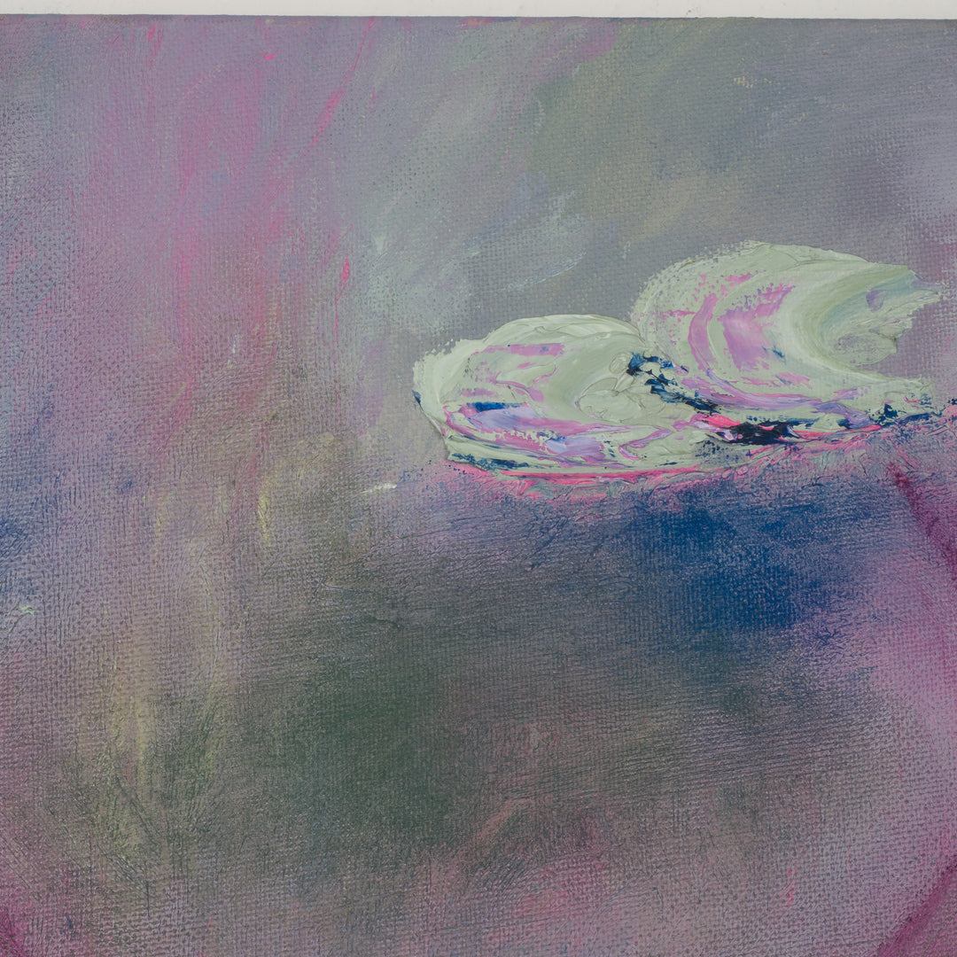 Schilderij met waterlelies – poëtisch en dromerig tafereel (50,5 × 50,5 cm)